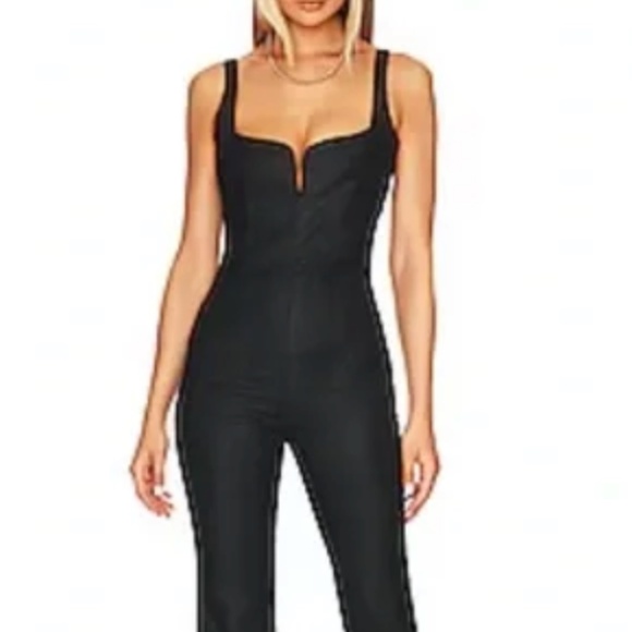 NWT  7 for all mankind coated jumpsuit - Picture 1 of 4